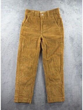 Everlane Womens High Rise Straight Leg Corduroy Pants Mustard Yellow
